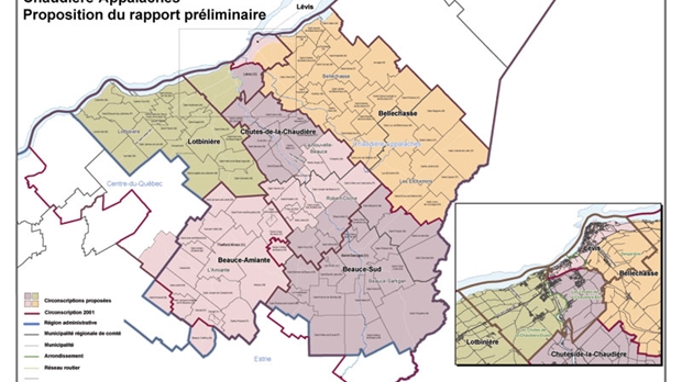 La nouvelle carte électorale morcelle la Beauce