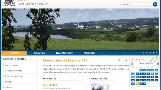 La Ville de Saint-Joseph présente son nouveau site Internet.