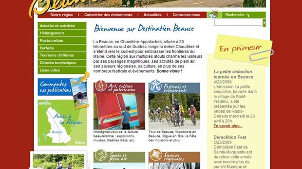 Un nouveau site Internet plus accessible pour Destination Beauce