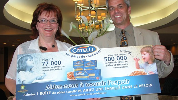Catelli remet 8700 portions de pâte à Moisson Beauce