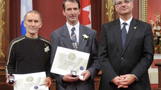Jean-Pierre Drouin et de Léo Hardy honorés à Québec