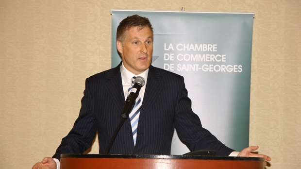Maxime Bernier s’enflamme contre l’inflation à Saint-Georges
