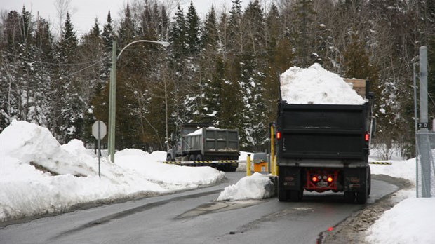 Beaucoup de neige déplacée en 72 heures par la ville