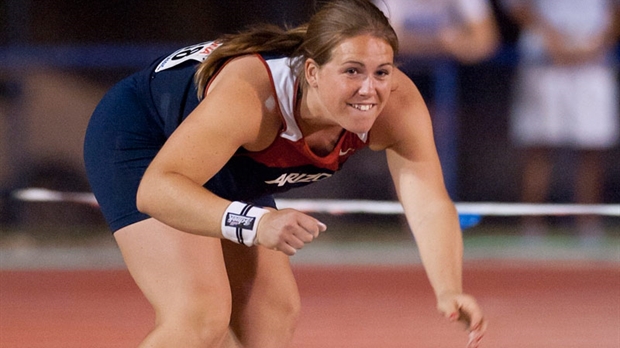 Julie Labonté égalise le record canadien au lancer du poids