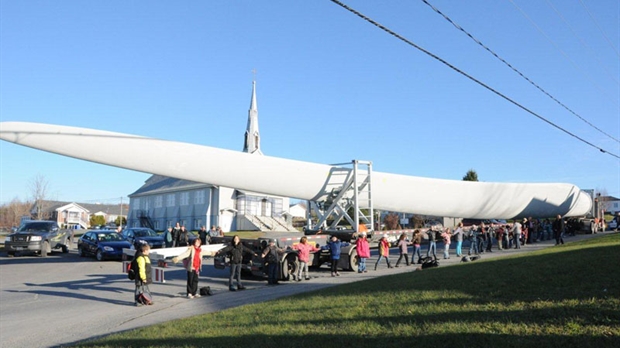 Les premières pièces du parc éolien de Saint-Robert sont arrivées