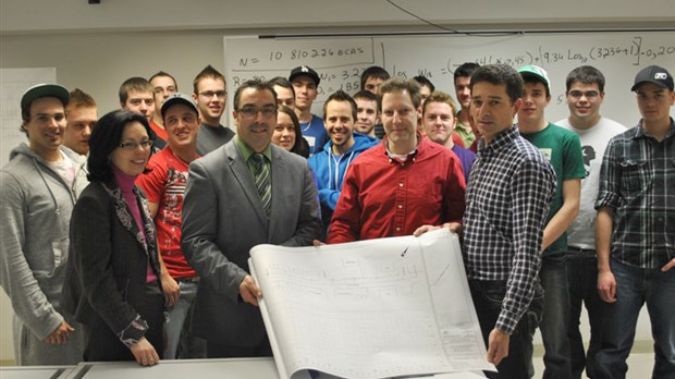 Beauceville obtient un fier coup de main des étudiants en génie civil du Cégep Beauce-Appalaches