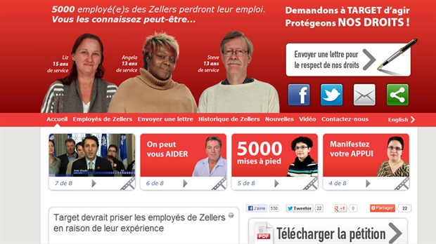 Une pétition déposée à l'Assemblée nationale appuie les employés Zellers