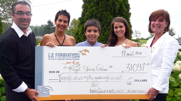 Le projet « Steeve Giroux » remet plus de 31 000 $ pour le service d'oncologie