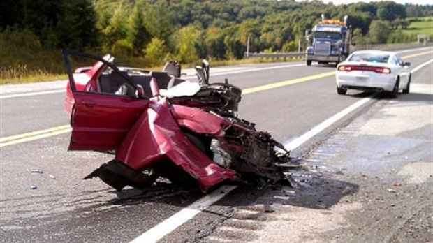 Un violent accident fait un blessé grave sur l'autoroute 73 à Saint-Joseph