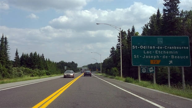 Des travaux de dynamitage sur la 73 à Saint-Joseph