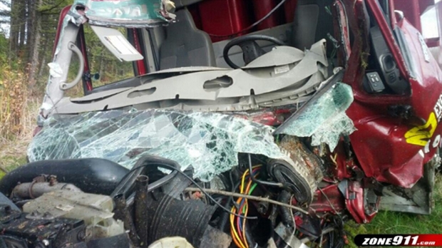 Accident à Scott : prisonnier de son camion pendant trois heures