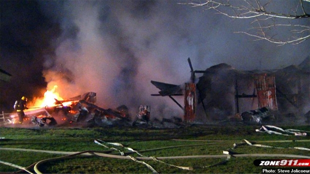 La SQ enquête sur un incendie suspect à Saint-Isidore