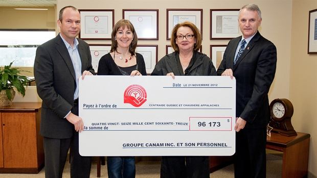Centraide obtient un solide appui du Groupe Canam