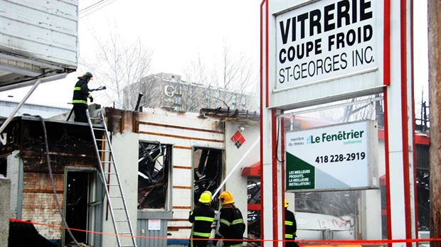 Vitrerie Coupe froid Saint-Georges rasé par un incendie