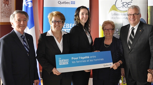 Un montant de 511 000 $ pour favoriser l'égalité entre les sexes dans la Chaudière-Appalaches