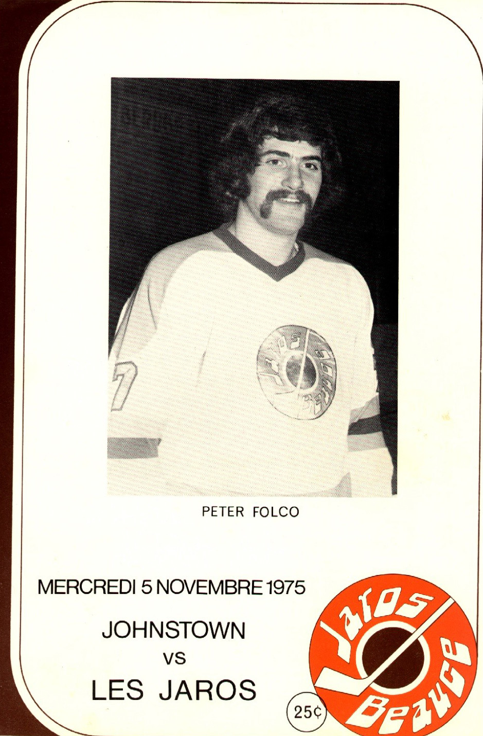 Peter Folco en 1975