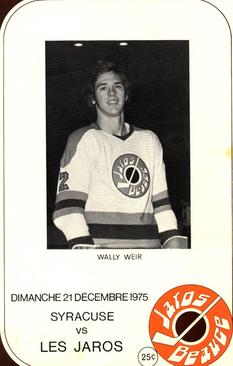 Wally Weir en 1975