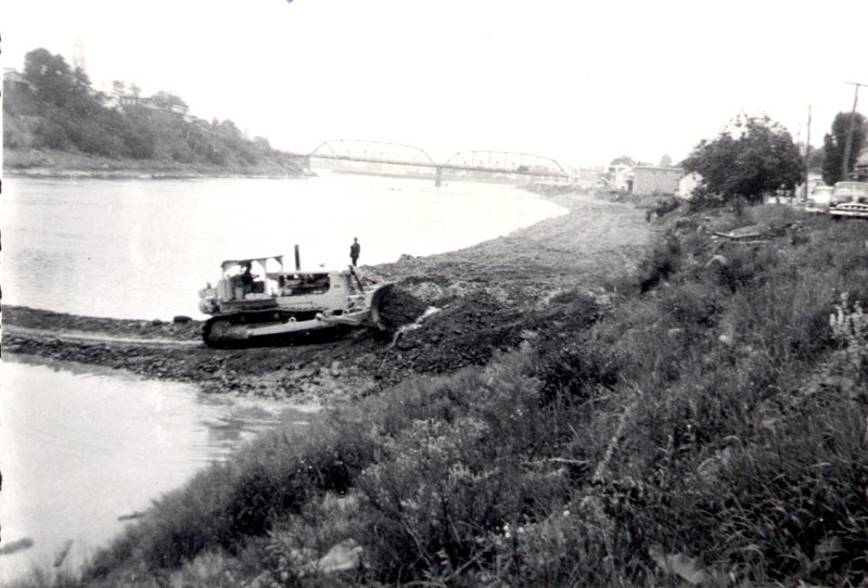 Construction du pont en 1970