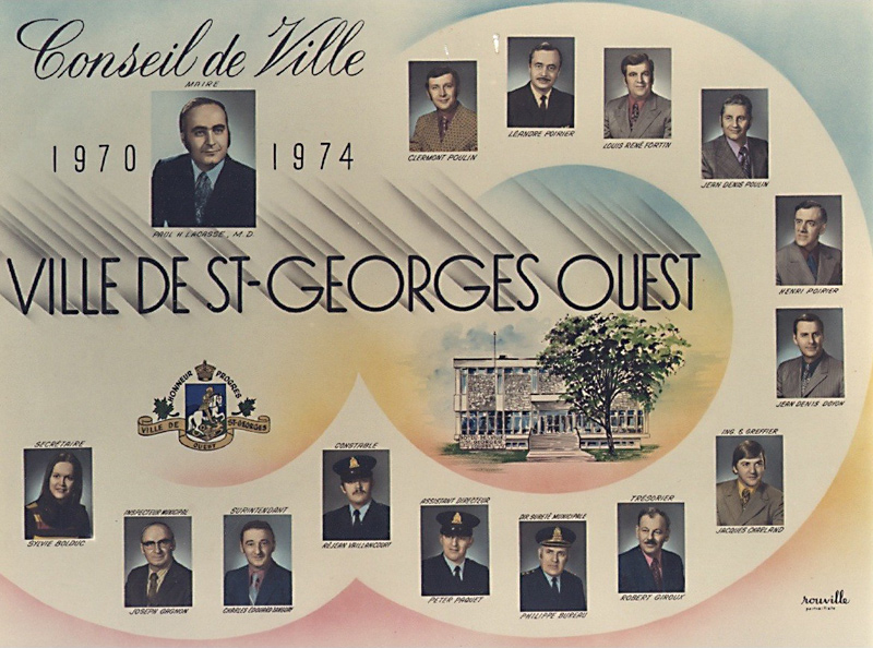 Conseil de Ville St-Georges Ouest en 1970-1974