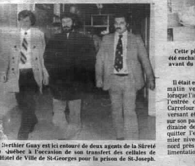 Berthier Guay responsable du saccage au carrefour St-Georges en 1978