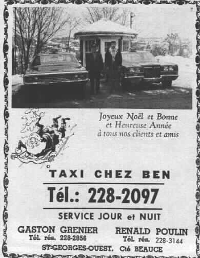 Taxi chez Ben en 1971