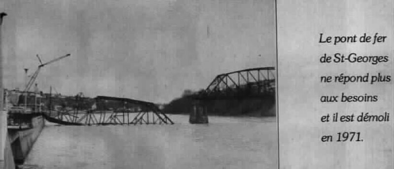 Pont de fer de St-Georges démoli en 1971