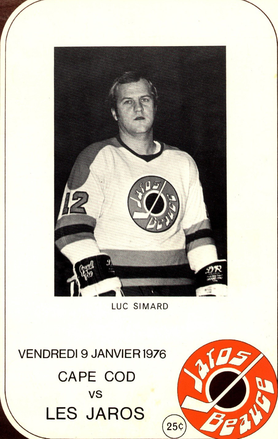 Luc Simard en 1976