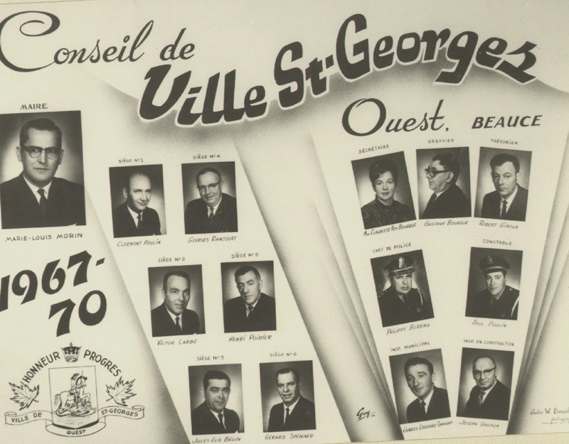 Conseil de Ville St-Georges Ouest en 1967-1970