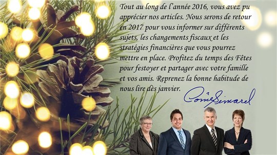 Nous serons de retour en 2017!