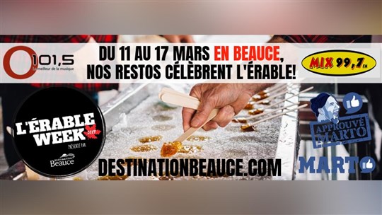 Du 11 au 17 mars en Beauce, nos restos célèbrent l'érable !