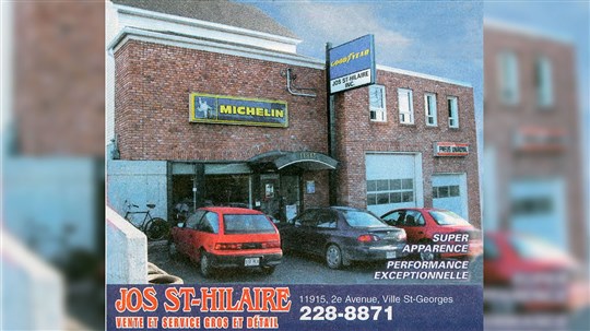 Le garage Jos Saint-Hilaire, marchand de pneus