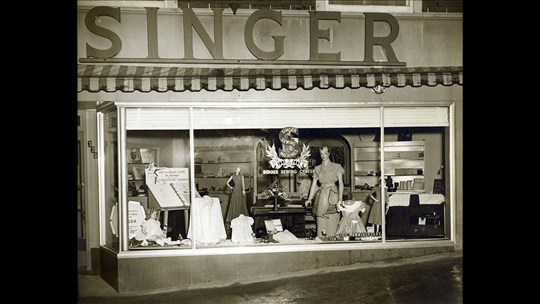 Le magasin de machines à coudre Signer à Saint-Georges