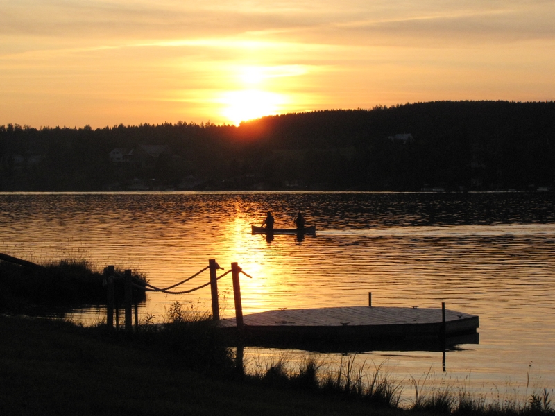 Coucher de soleil au lac Falardeau