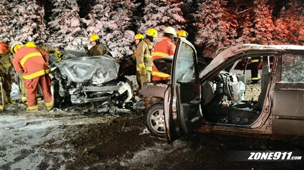 Collision frontale à Sainte-Marie