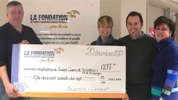 Groupe Canam offre 1 277,25 $ à la Fondation du Centre hospitalier Beauce-Etchemin