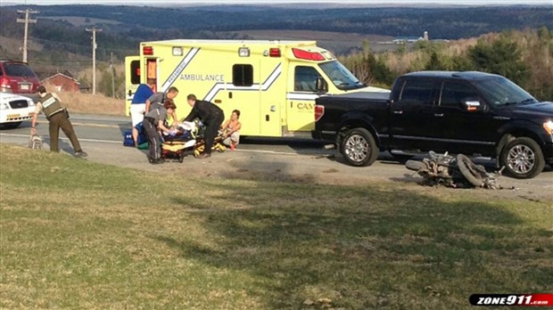 Un motocycliste perd le contrôle à Beauceville