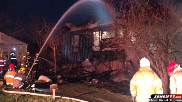 Une maison incendiée à Saint-Odilon