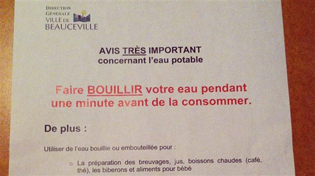 Avis d’ébullition secteur de Beauceville  