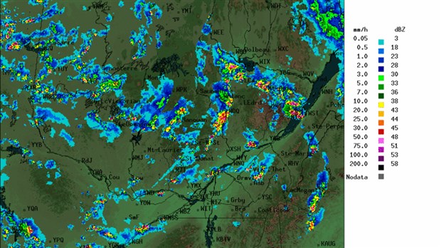 Veille d'orages violents sur la Beauce