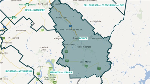 Redécoupage de la carte électorale: la Beauce perd Saint-Robert et Saint-Ludger