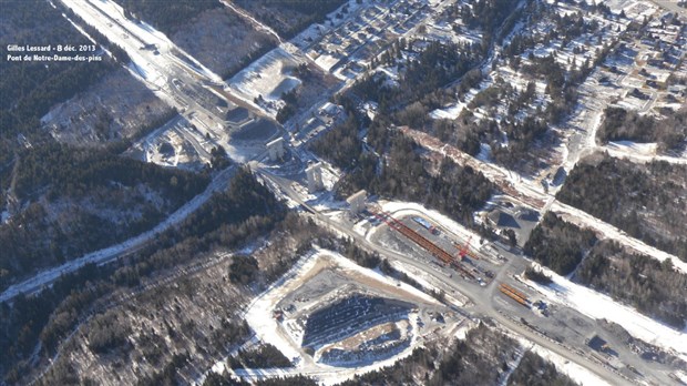 Autoroute 73 : le pont qui surplombera la rivière Gilbert fait son chemin
