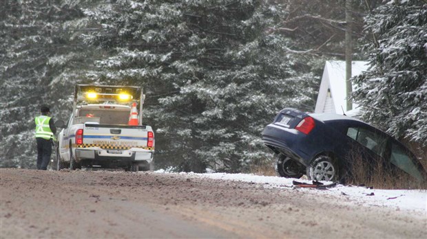 Plusieurs sorties de route hier en Beauce-Sartigan