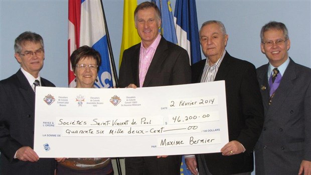 Les Chevaliers de Colomb amassent 47 980$ pour la Grande Guignolée