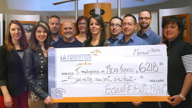Boa-Franc remet 6 218 $ à la Fondation du Centre hospitalier Beauce-Etchemin