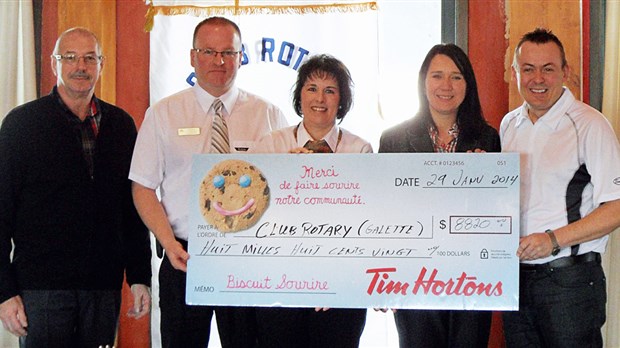 «La Galette» reçoit 8 820$ de la part des Tim Hortons de la région