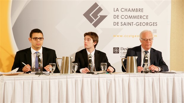 CAQ, PQ et PLQ de Beauce-Sud s’affrontent au débat de la Chambre de commerce