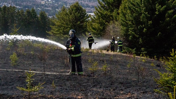 Un incendie se déclare dans un champ à Saint-Georges