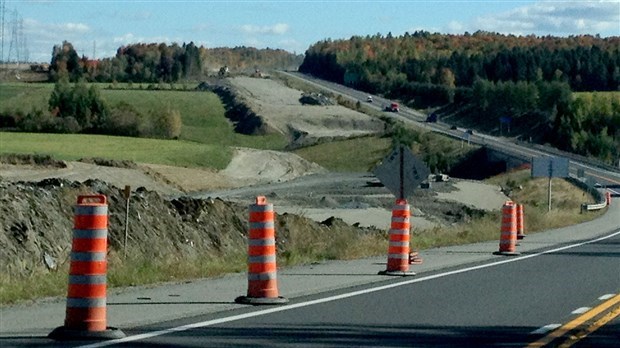 Avis de travaux routier sur l'autoroute 73 à Saint-Georges