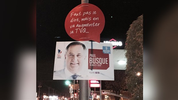 La CAQ fait usage d’affichages hors du commun dans Beauce-Sud