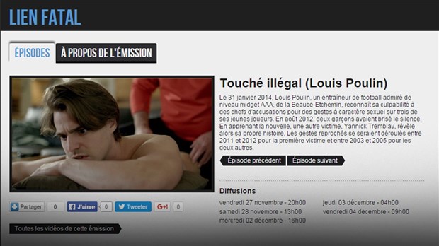 Canal D diffusera une émission sur les actes de Louis Poulin